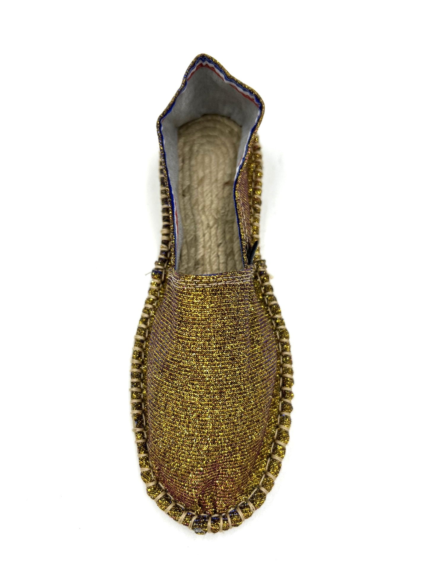 Gold Iridescent (Blue/Pink) Sparkly Espadrille