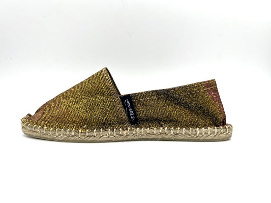 Gold Iridescent (Blue/Pink) Sparkly Espadrille