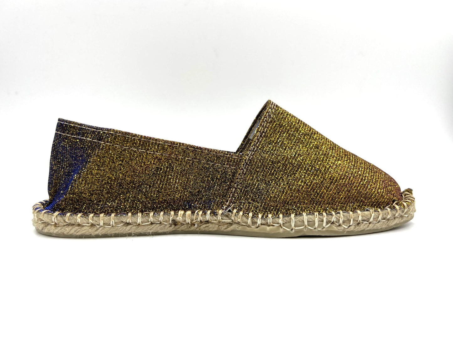 Gold Iridescent (Blue/Pink) Sparkly Espadrille