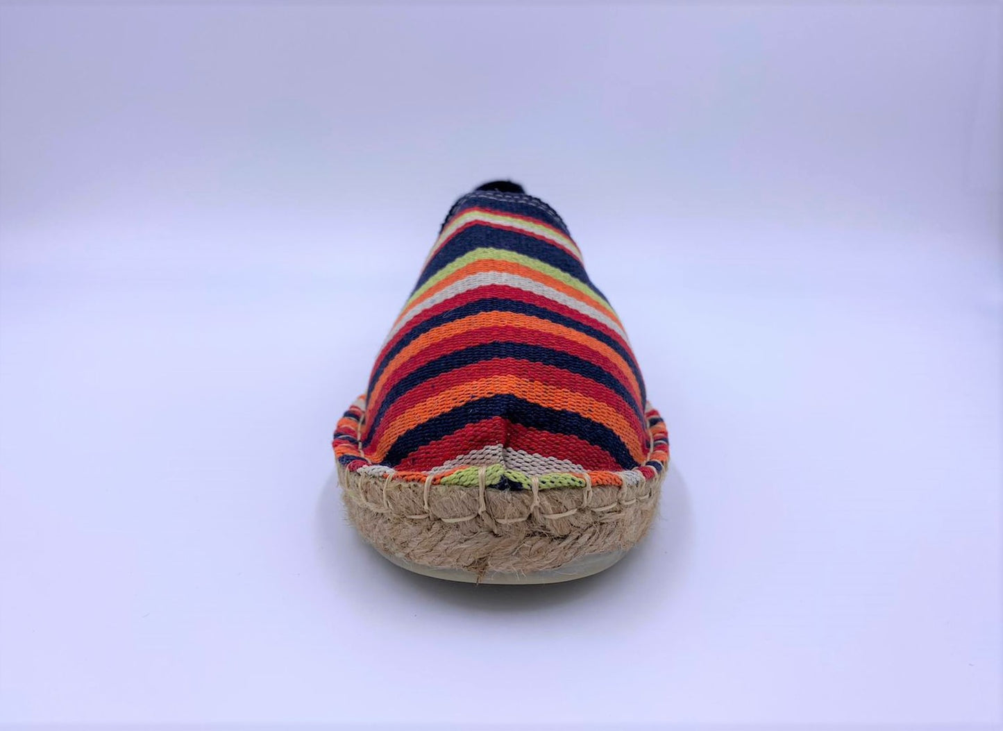 'Deauville' Navy and Reds Striped Espadrille