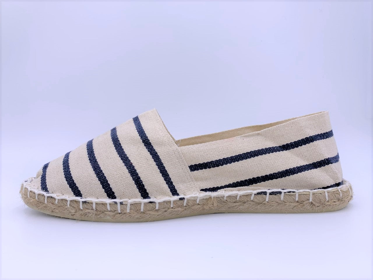 Navy and White Stripe Espadrille – Ropey Soles